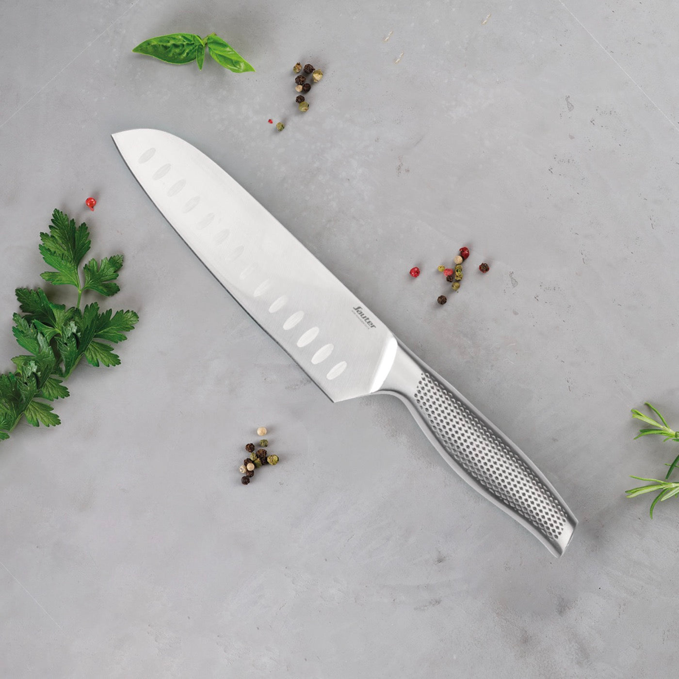Cuchillo Santoku - Plata - 18cm
