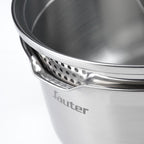 Glass Lid With Stainless Steel Button - Transparent/Silver - 3 Sizes
