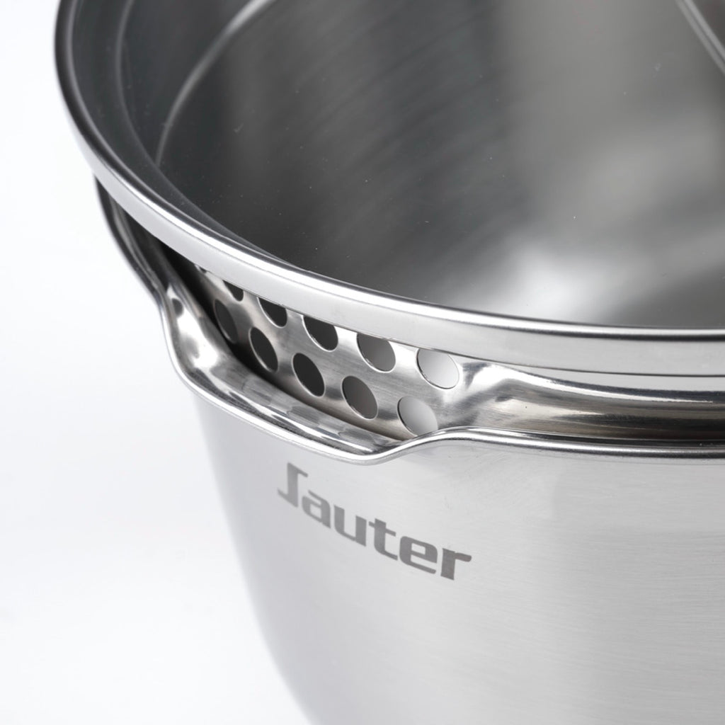 Glass Lid With Stainless Steel Button - Transparent/Silver - 3 Sizes