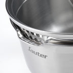 Glass Lid With Stainless Steel Button - Transparent/Silver - 3 Sizes