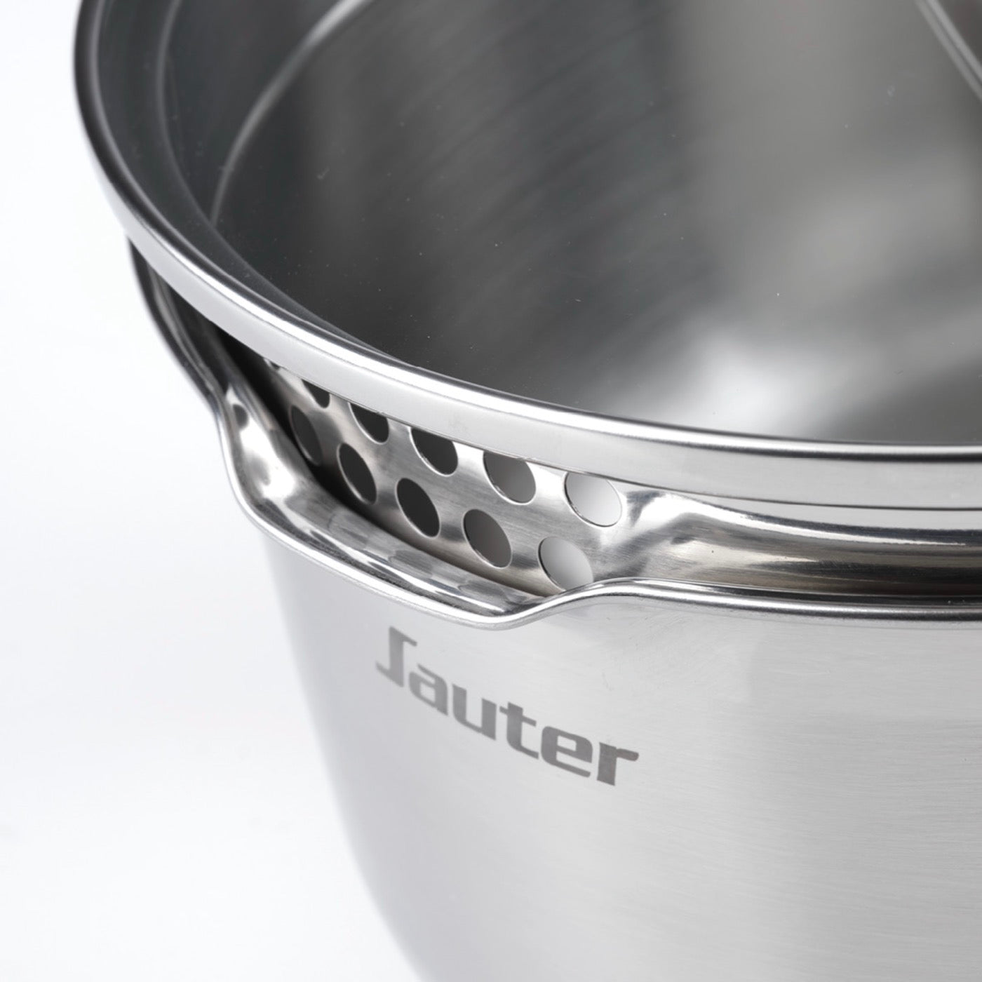 Glass Lid With Stainless Steel Button - Transparent/Silver - 3 Sizes