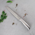 Cuchillo para pan de acero inoxidable con mango hueco - Plata - 20 cm