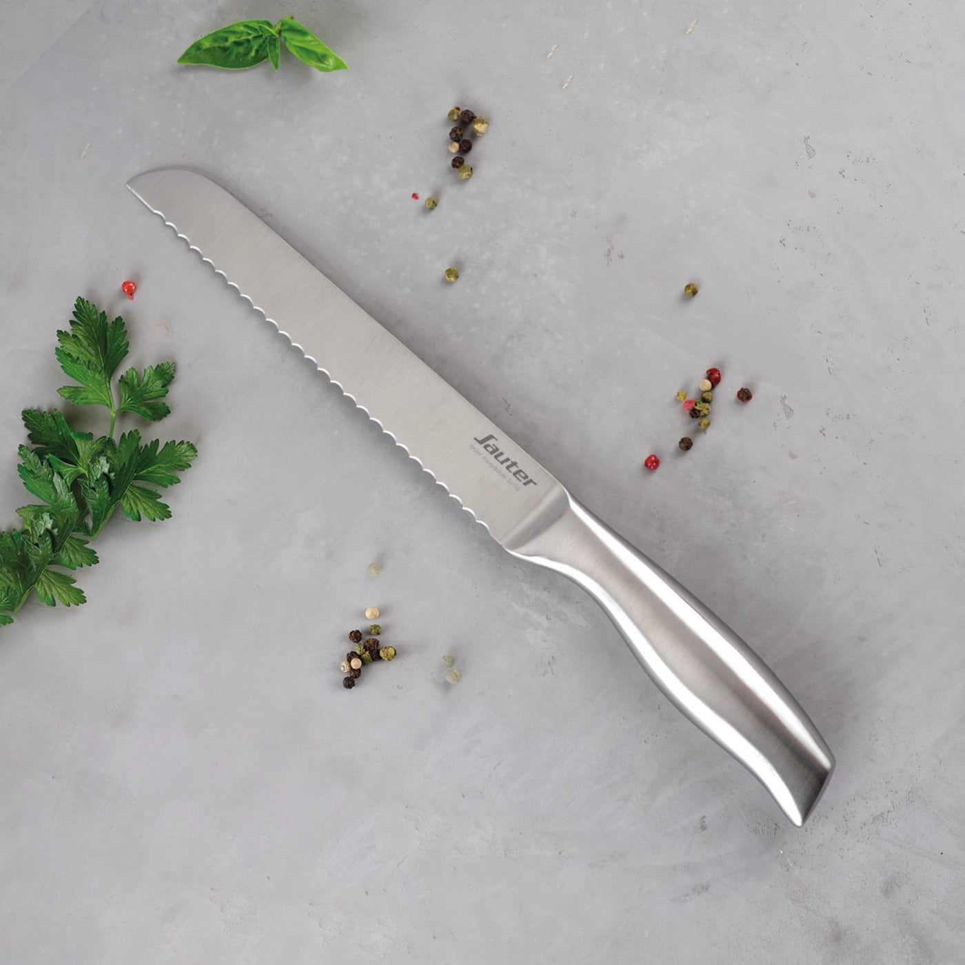 Cuchillo de Pan Inox con Mango Hueco - Plateado - 20cm