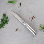 Cuchillo de oficio de acero inoxidable con mango hueco - Plateado - 12.5 cm