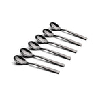 Set of 6 Coffee Spoons - Black