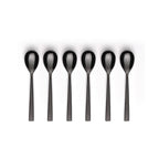 Set of 6 Coffee Spoons - Black