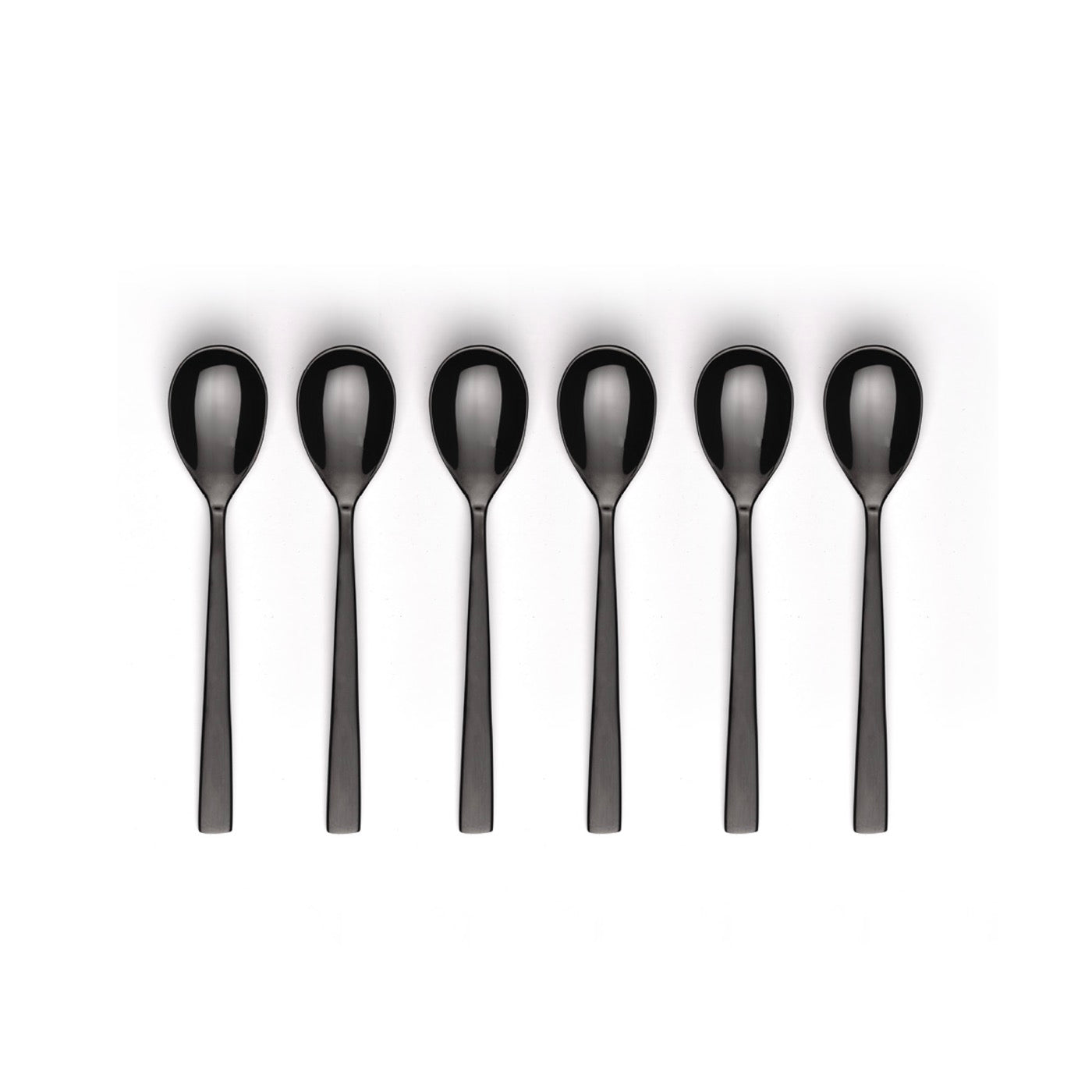 Set of 6 Coffee Spoons - Black