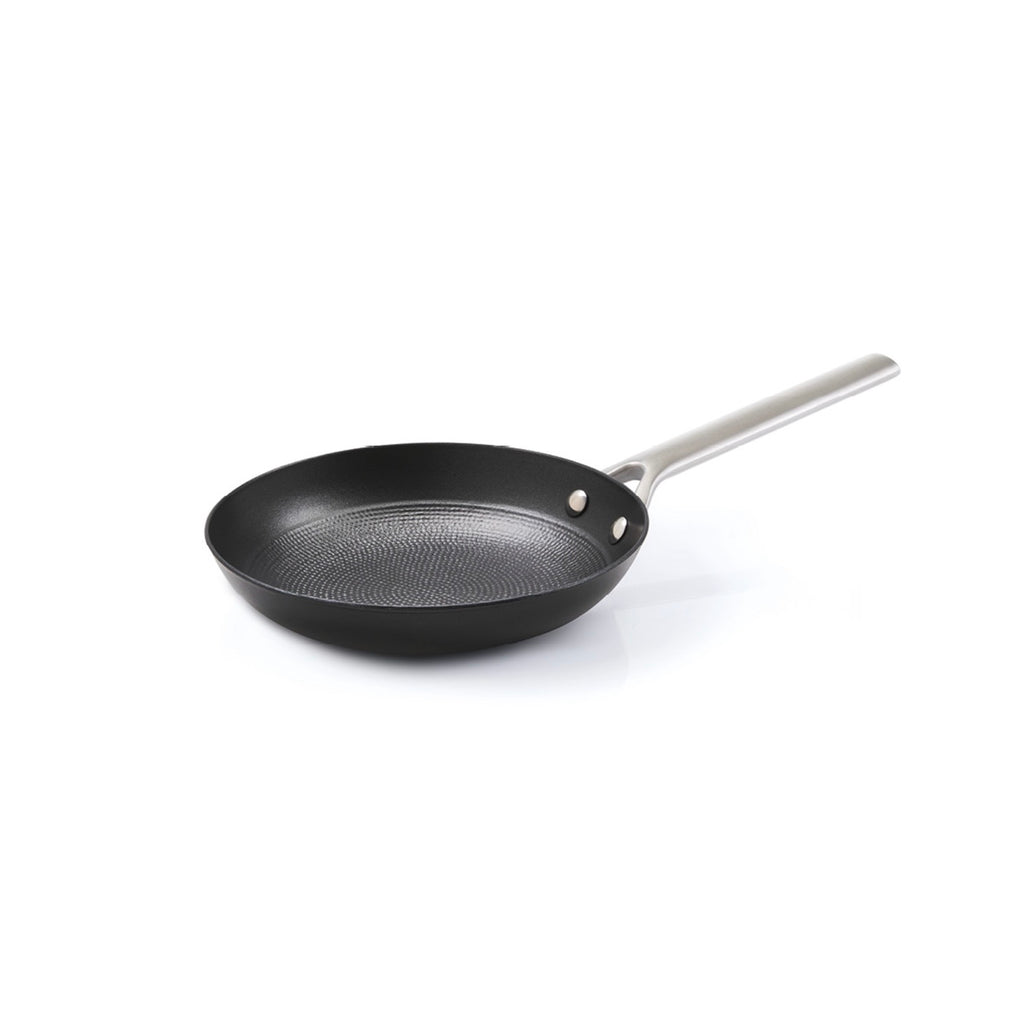 Cast Iron Frying Pan Honeycomb Structure With Stainless Steel Handle - Black - 3 Sizes