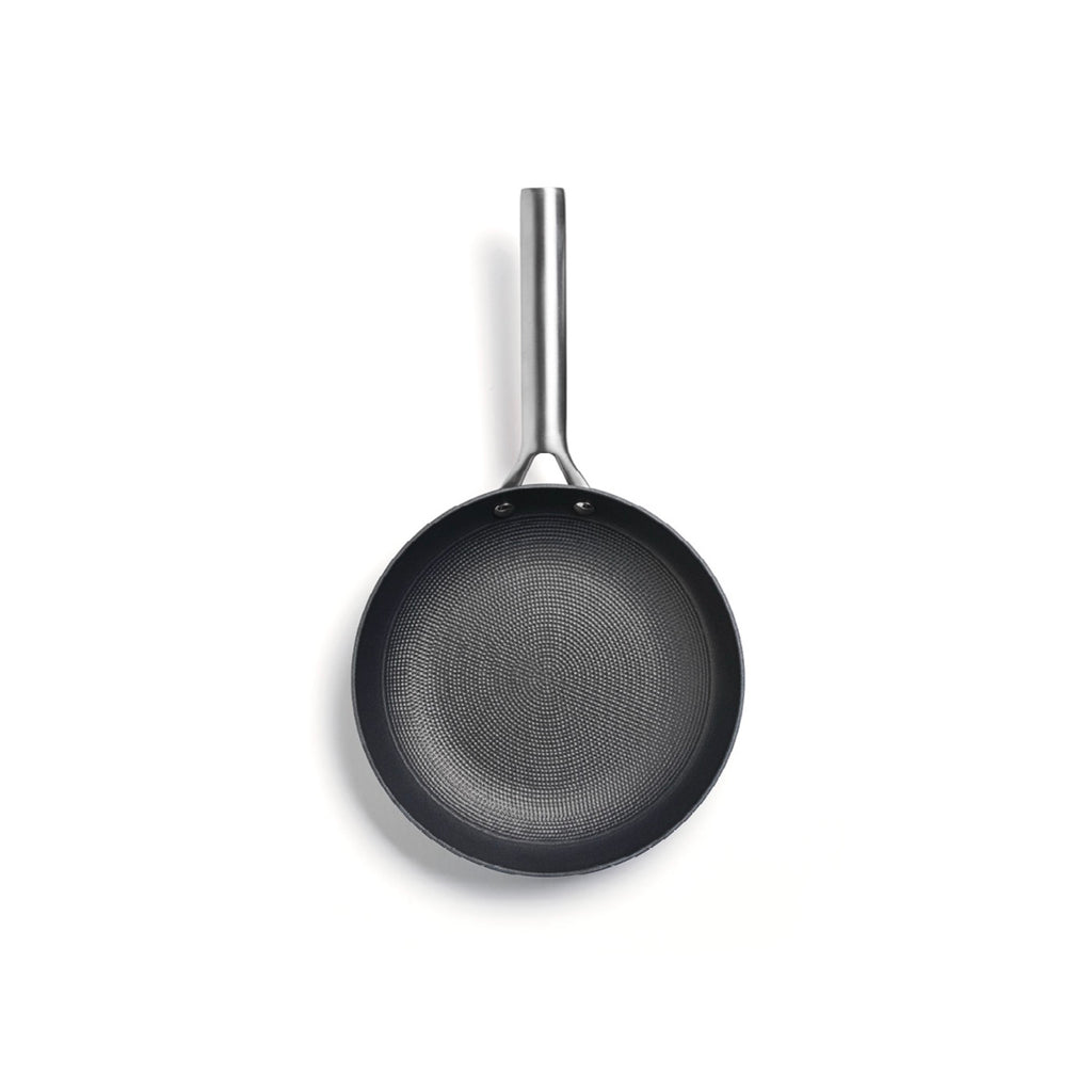 Cast Iron Frying Pan Honeycomb Structure With Stainless Steel Handle - Black - 3 Sizes