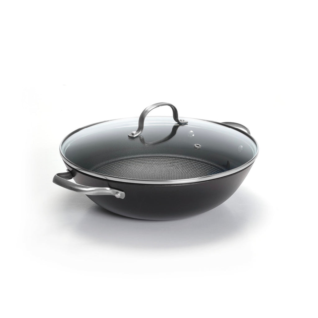 Estructura alveolar Wok de hierro fundido - Negro - 30 cm