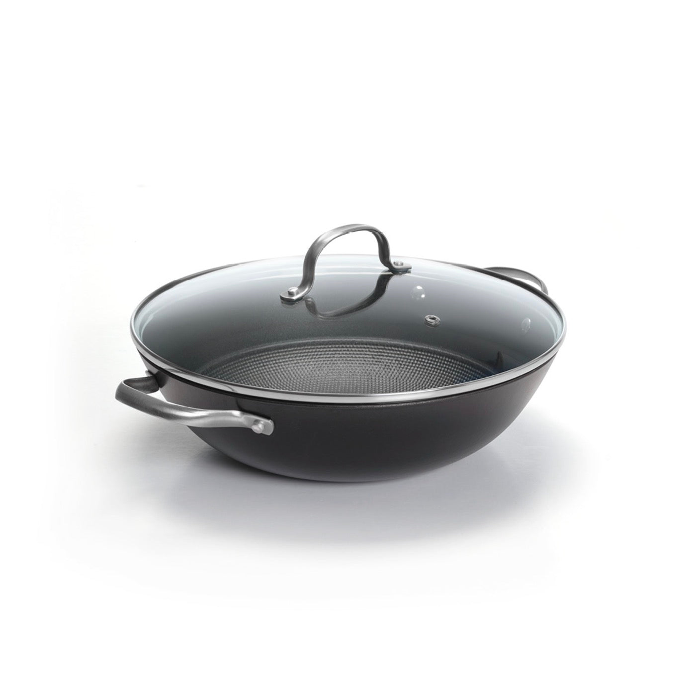Estructura alveolar Wok de hierro fundido - Negro - 30 cm