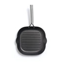 Poêle Grill En Fonte Structure Nid D'Abeille Avec Poignée En Inox - Noir - 28cm