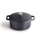 Cazuela Redonda de Hierro Fundido - Negra - 28cm