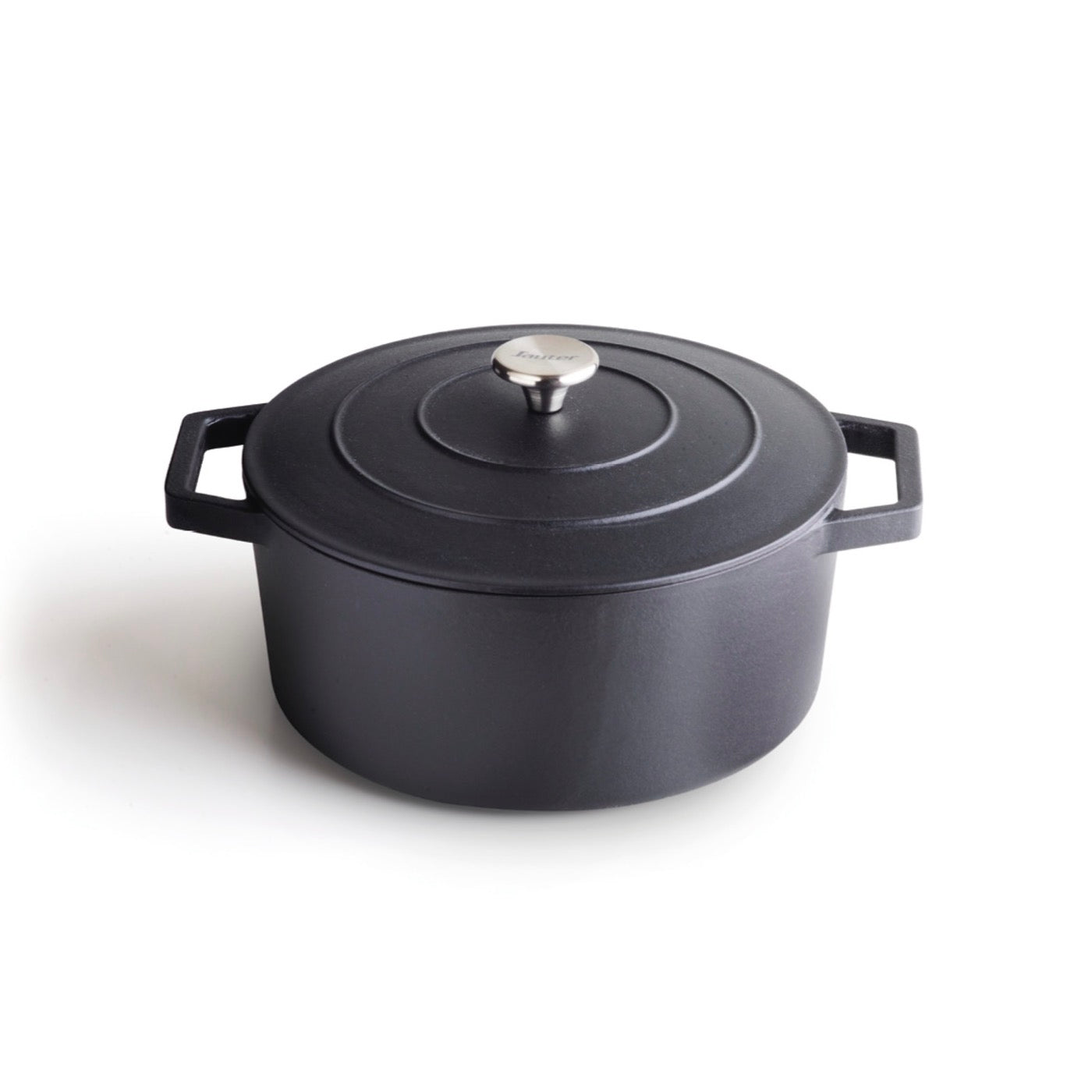 Cocotte Ronde En Fonte - Noir - 28cm
