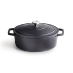 Cazuela Ovalada de Hierro Fundido - Negra - 30cm