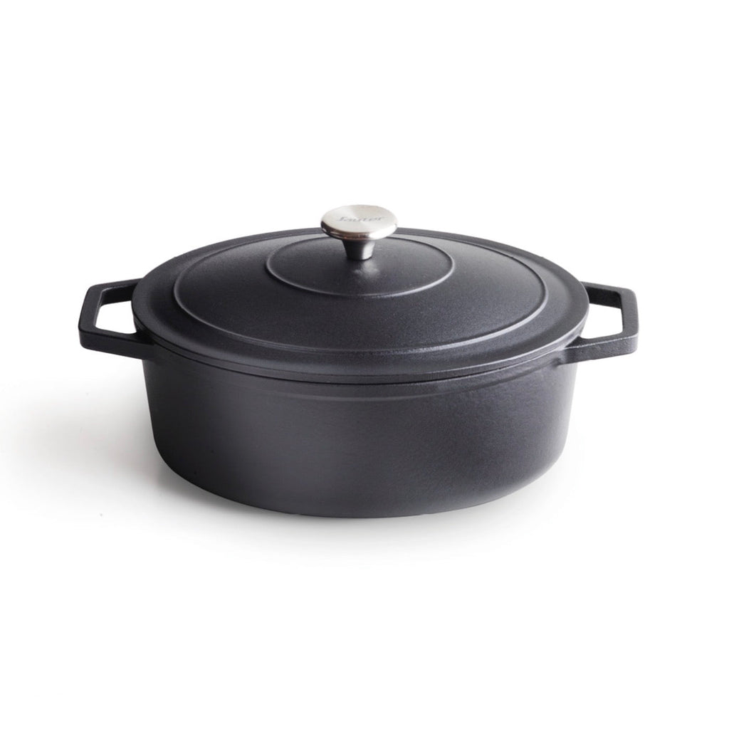 Cazuela Oval de Hierro Colado - Negro - 30cm