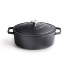 Cazuela Oval de Hierro Colado - Negro - 30cm