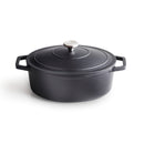Cocotte Ovale En Fonte - Noir - 30cm