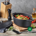 Cazuela Oval de Hierro Colado - Negro - 30cm