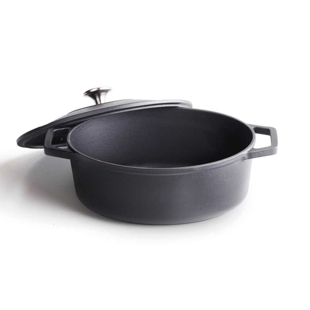 Cazuela Oval de Hierro Colado - Negro - 30cm