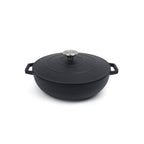 Sauteuse En Fonte D'Acier Ronde 25 Cm - Noir Mat