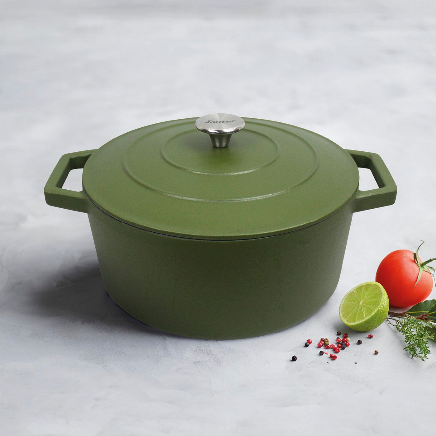 Round Casserole With Lid - Green