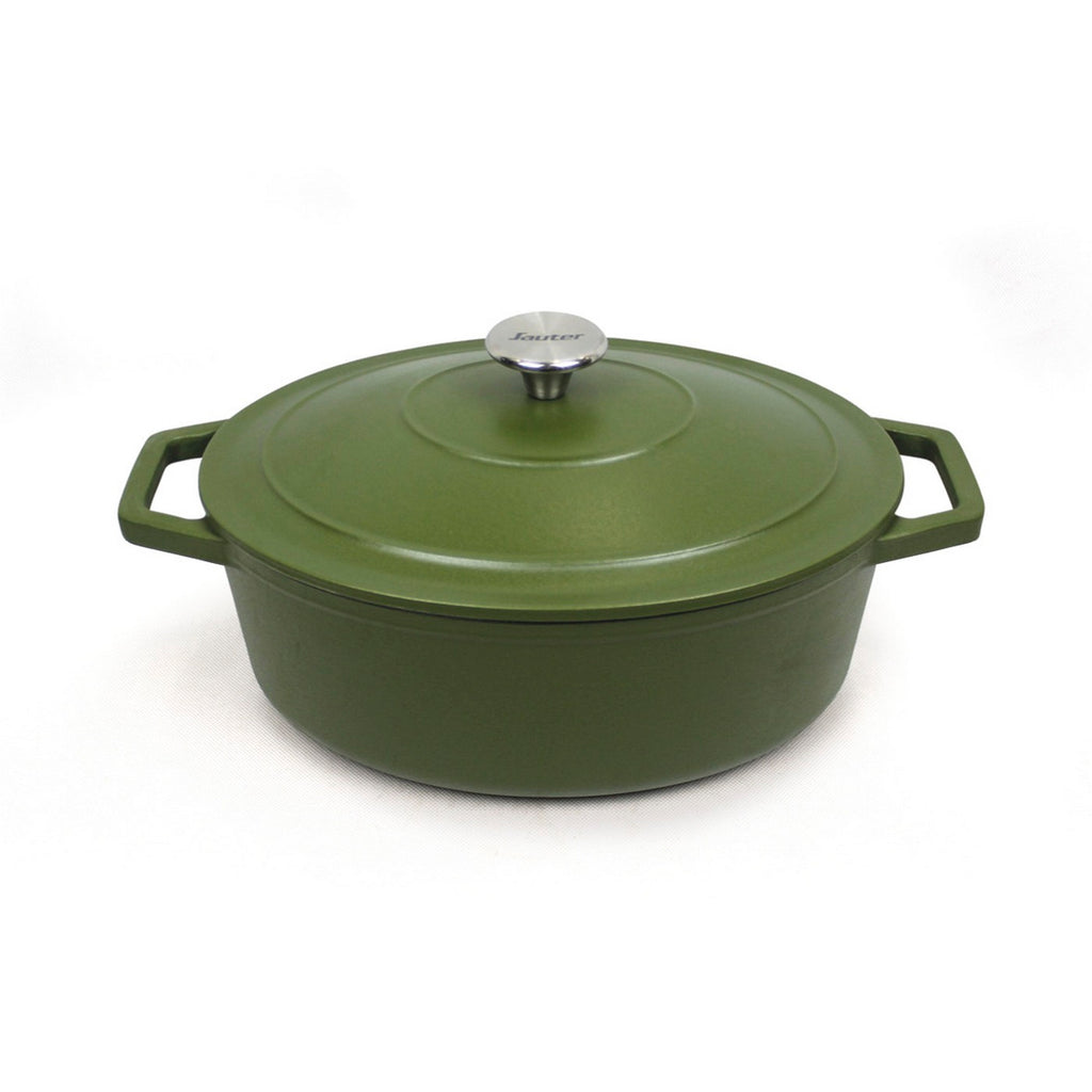 Cazuela Ovalada Con Tapa - Verde