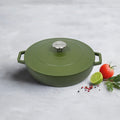 Sartén Redonda Con Tapa - Verde