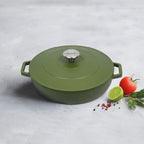 Sartén Redonda Con Tapa - Verde