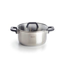 Set De 2 Casseroles En Acier Inoxydable Avec Couvercles En Verre - Qulinox - Argenté