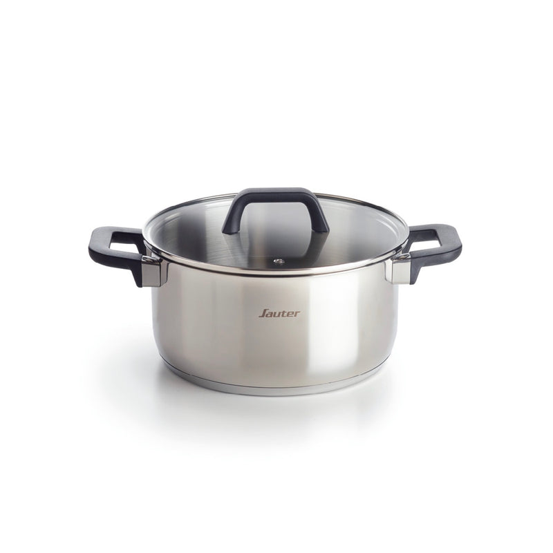 Set De 2 Casseroles En Acier Inoxydable Avec Couvercles En Verre - Qulinox - Argenté