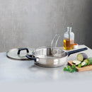 Sauteuse En Acier Inoxydable Avec Couvercle En Verre & Corbeille - Qulinox - Argenté - 26cm + 22cm