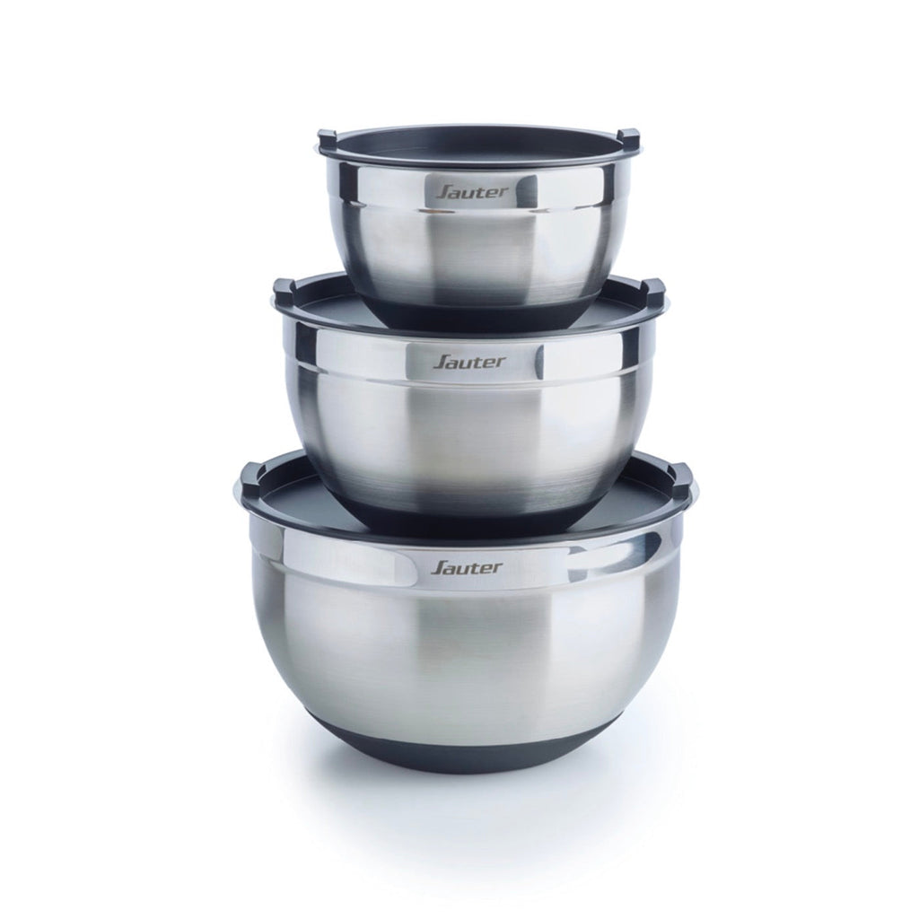 Set De 3 Bols À Mélanger En Acier Inoxydable - Argenté