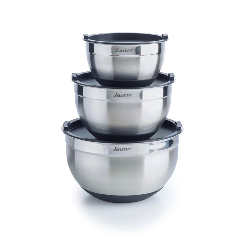 Set De 3 Bols À Mélanger En Acier Inoxydable - Argenté