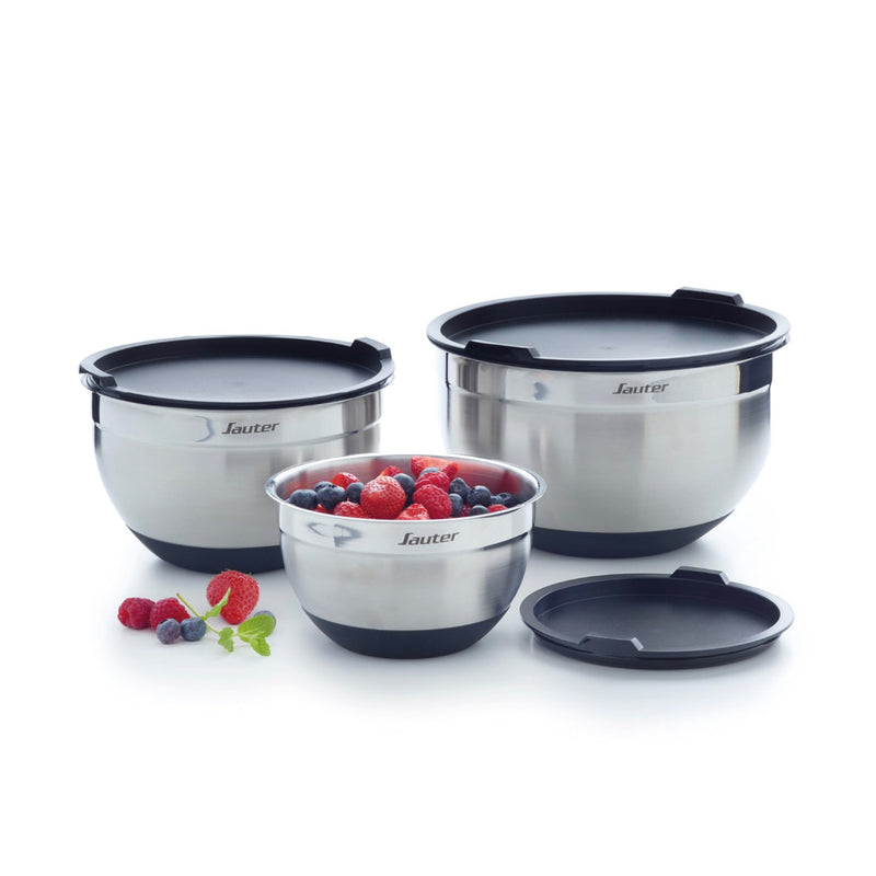 Set De 3 Bols À Mélanger En Acier Inoxydable - Argenté