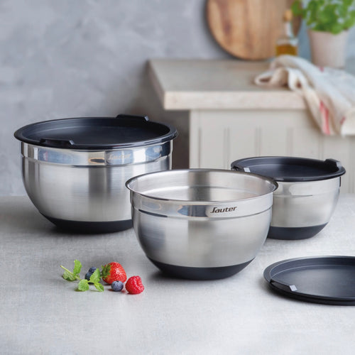 Set De 3 Bols À Mélanger En Acier Inoxydable - Argenté