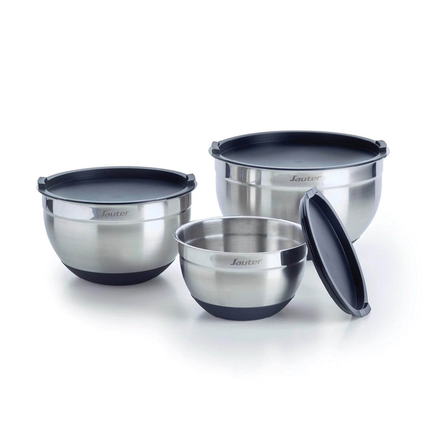 Set De 3 Bols À Mélanger En Acier Inoxydable - Argenté
