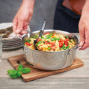 Set De 3 Poêles En Acier Inoxydable + 2 Casseroles - Multinox Pro - Argenté