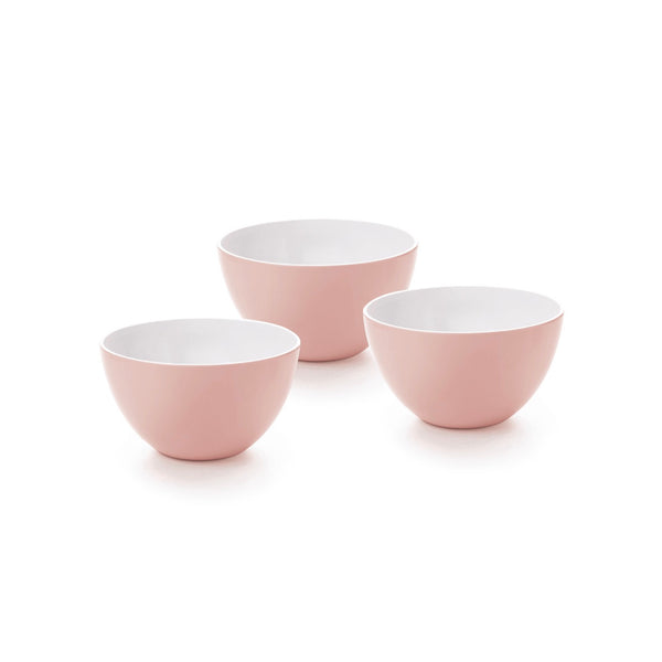 Set De 3 Petit Bols - Mélamine - Vieux Rose