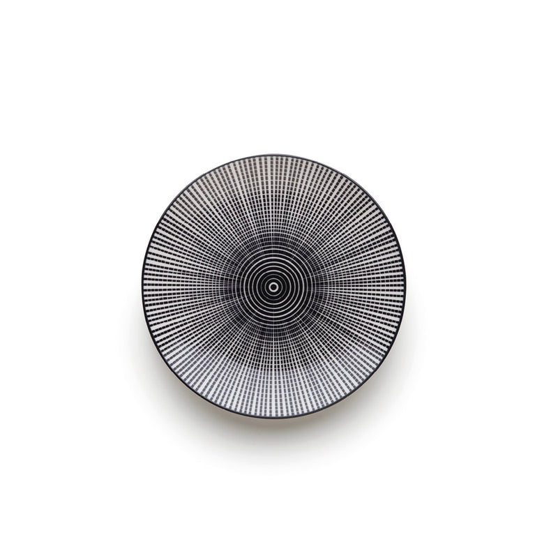 Set De 4 Assiettes À Dessert Avec Relief - Blanc/Noir