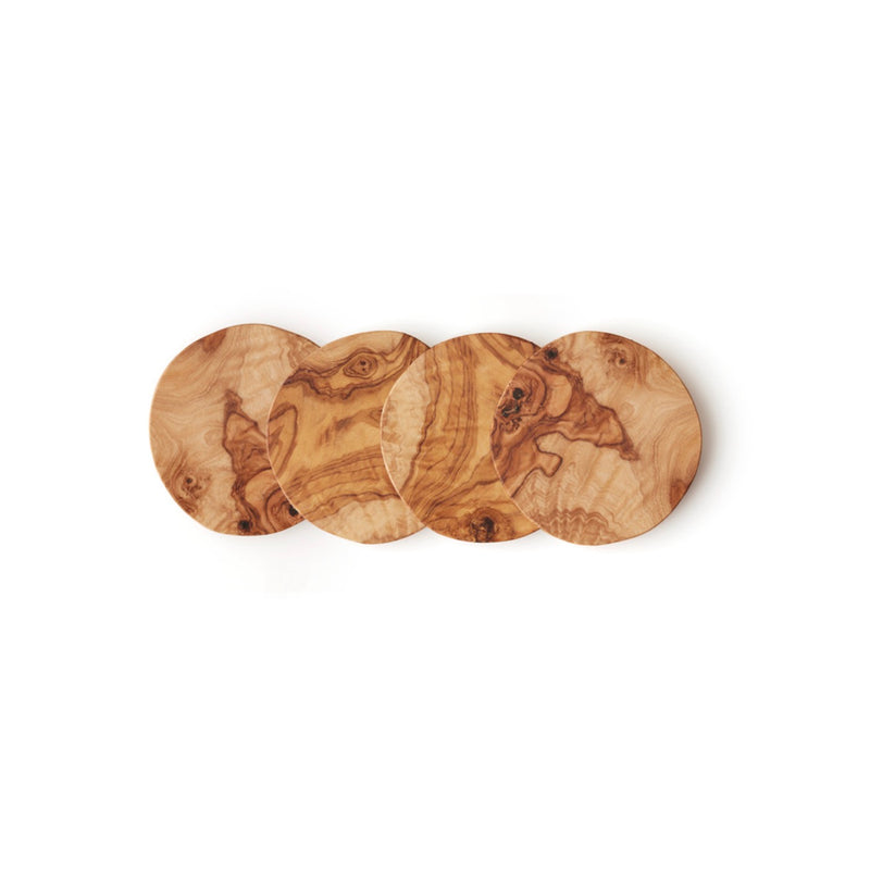 Set De 4 Sous-Verres En Bois D'Olivier - Bois