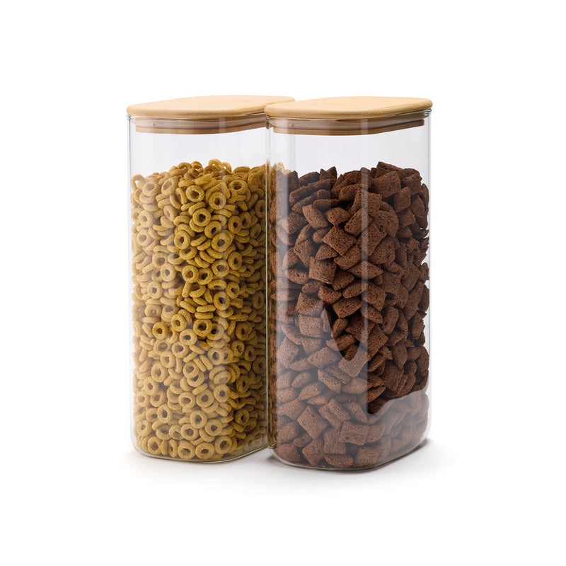 Set De 2 Boîtes De Conservation Avec Couvercle - Transparent