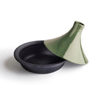 Tajín de Hierro Fundido de Acero con Tapa de Cerámica - Verde - 29 cm