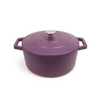 Cocotte Redonda de Hierro Fundido de Acero - Berenjena - 28cm