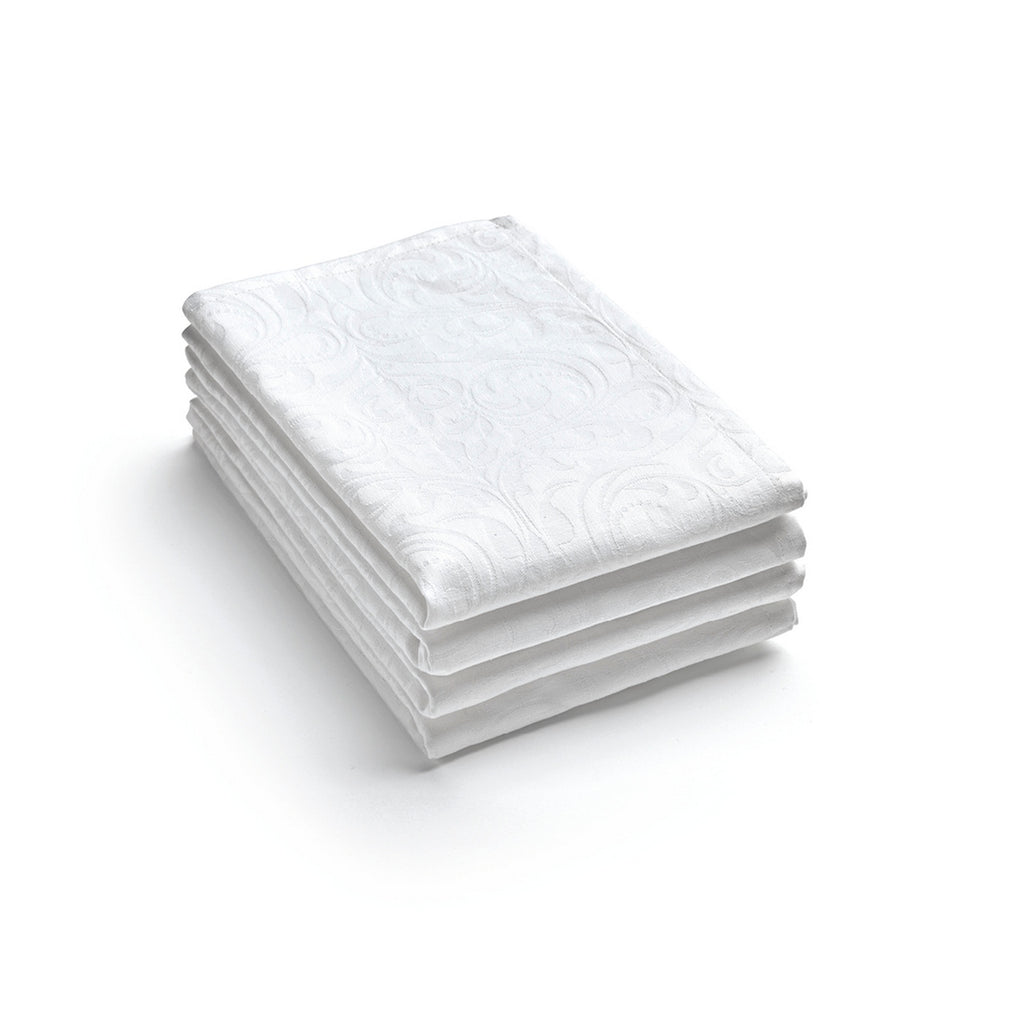 Juego de 4 toallas tejidas en jacquard - Blanco