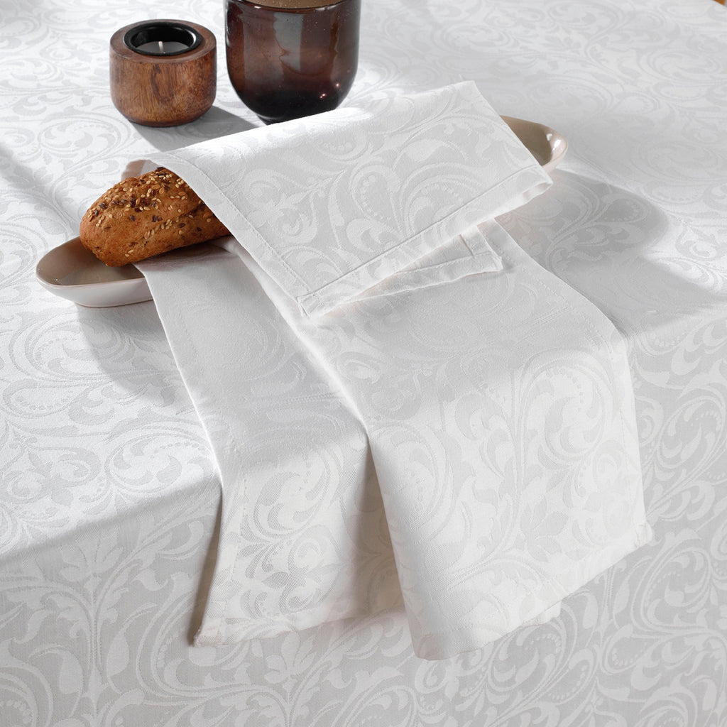 Juego de 4 toallas tejidas en jacquard - Blanco