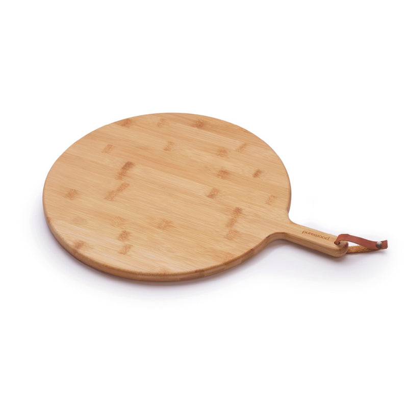 Planche À Découper Ronde Avec Poignée - Bambou - Bois
