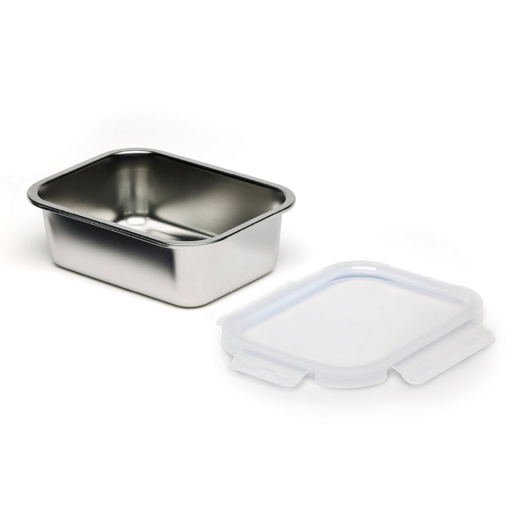 Juego de 3 cajas de almacenamiento con tapa - Plata
