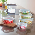 Set De 8 Boîtes En Verre Avec Clips - Transparent