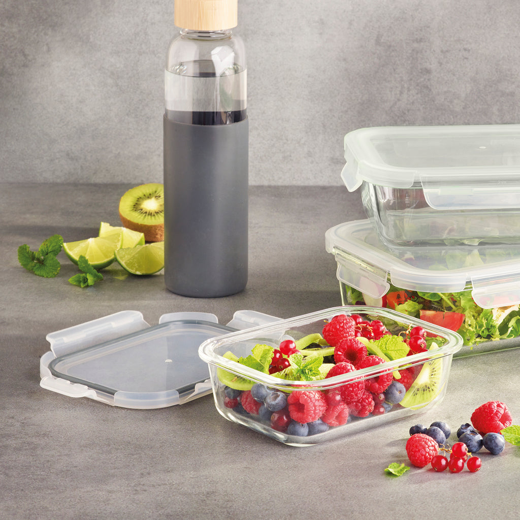 Set De 8 Boîtes En Verre Avec Clips - Transparent
